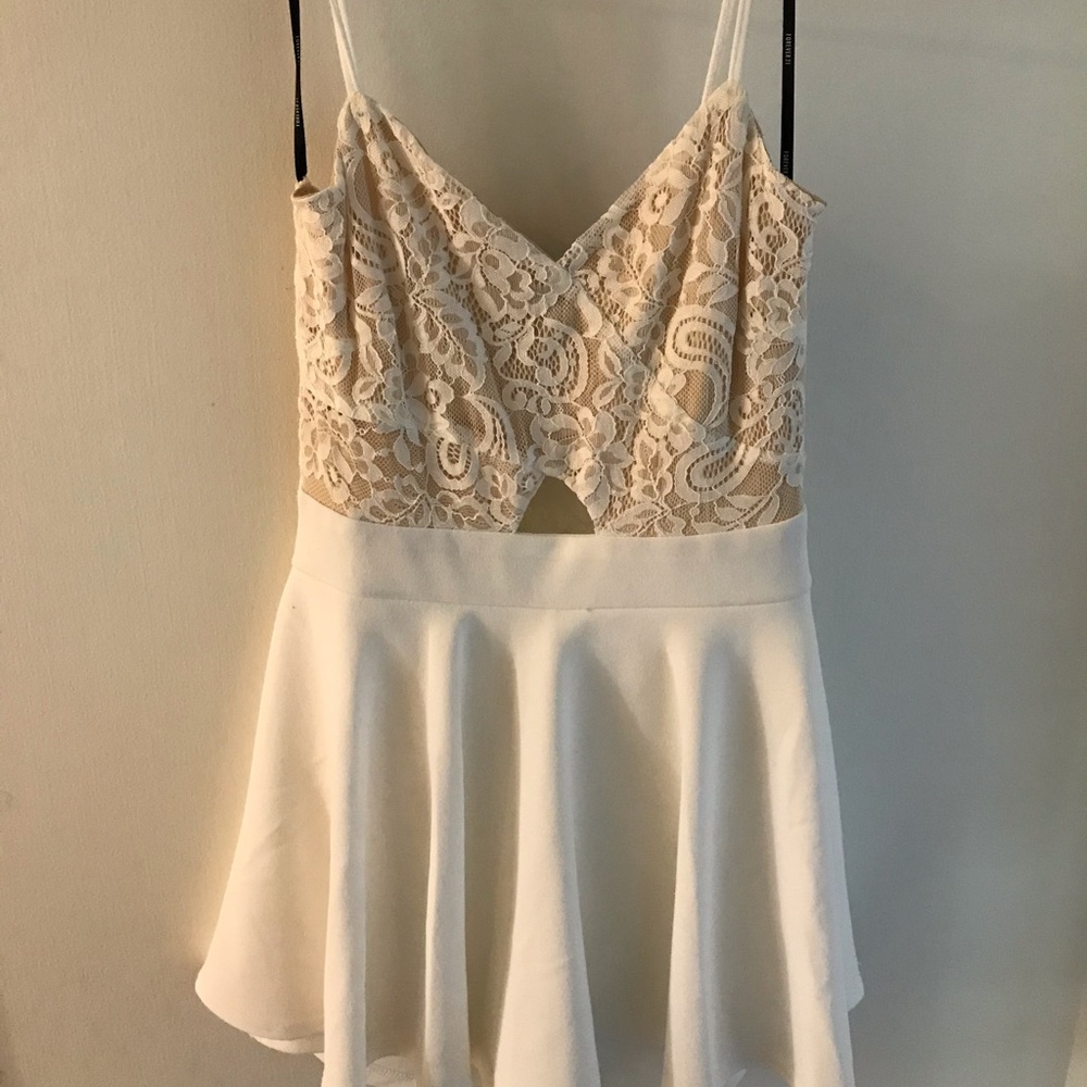 White lace romper dress NWT